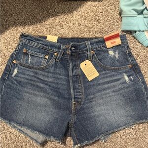 Levi's Dark Blue Jean Shorts